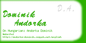 dominik andorka business card